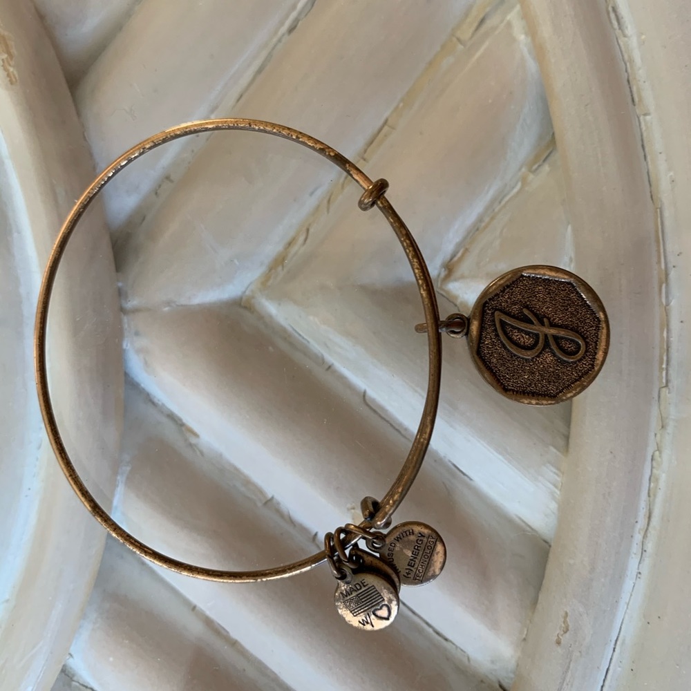 Initial ‘J’ Gold Alex & Ani Bracelet